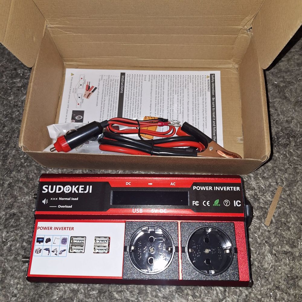 Convertisseur onduleur de puissance 3000W 12V 120V 4 USB + 2 Bricolage