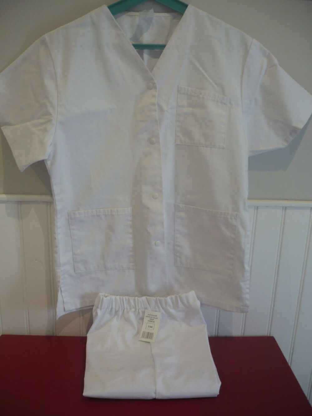 ENSEMBLE VESTE PANTALON BLANC Vêtements
