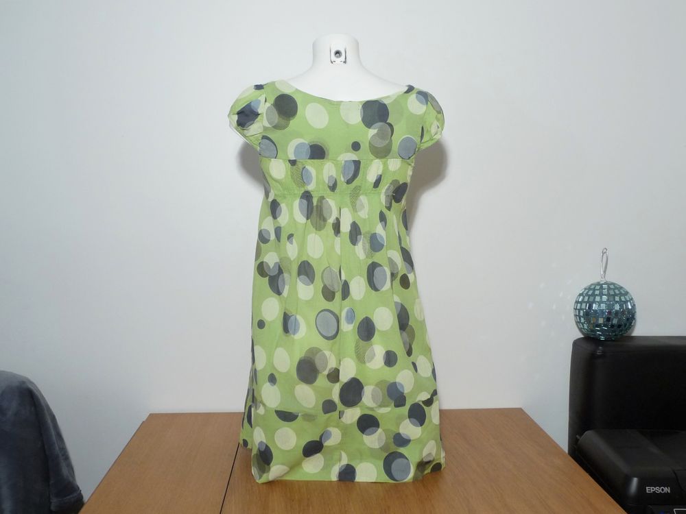Robe/ Tunique en 100% Coton Vert Clair-Taille S- Montan Vêtements