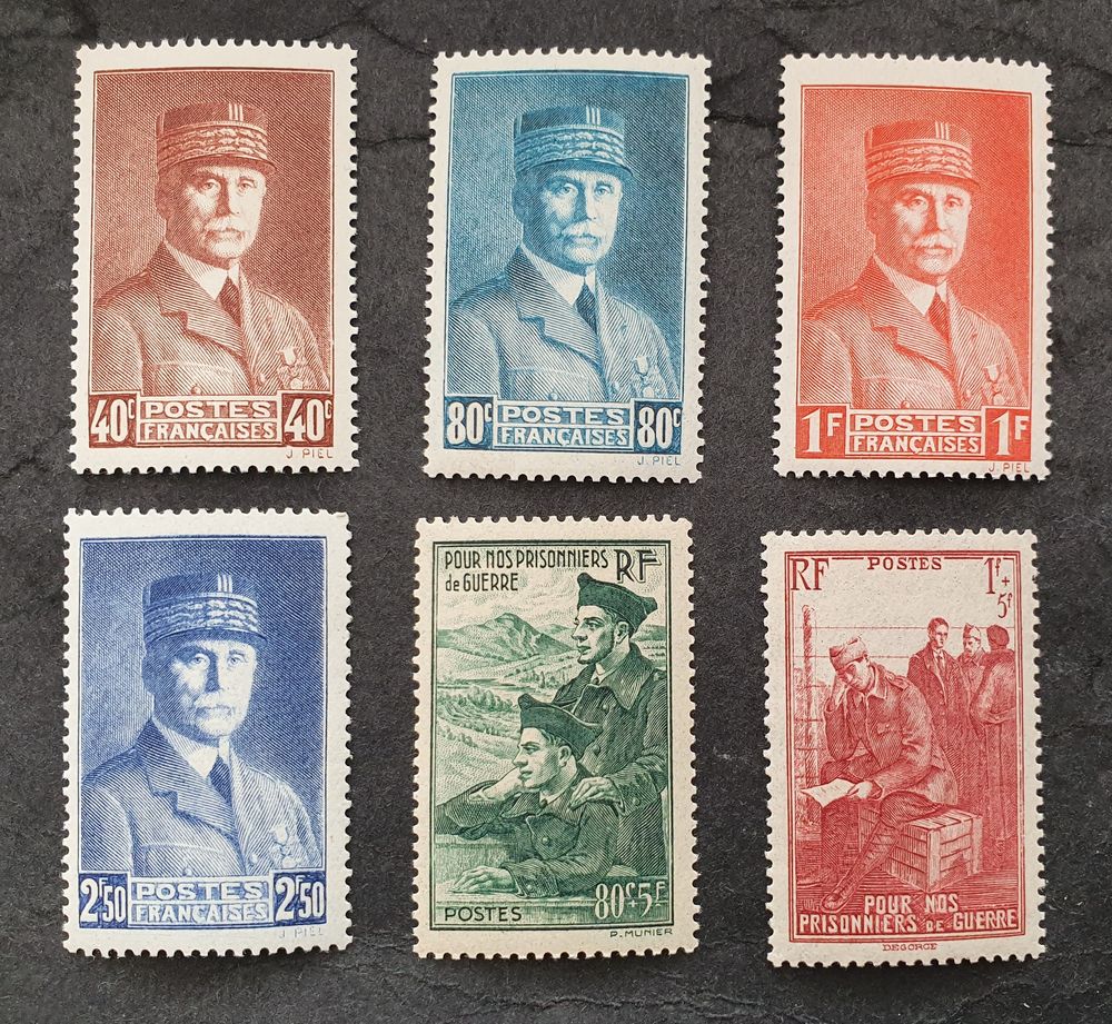 Timbres France 2 s&eacute;ries 470 &agrave; 475 neufs 