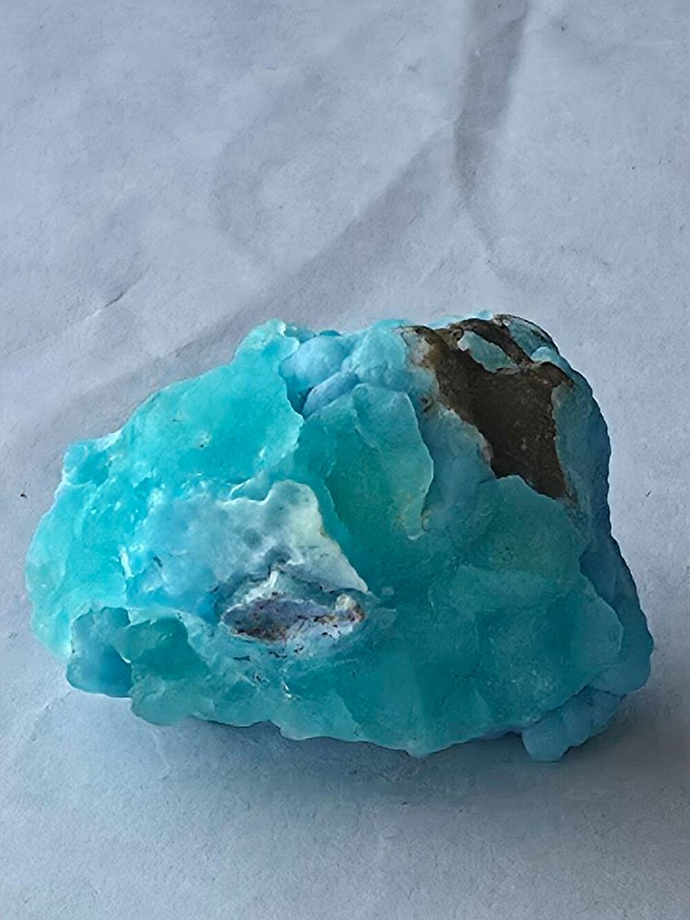 Min&eacute;ral Rare : H&eacute;mimorphite Bleu Turquoise du Katanga RDC 