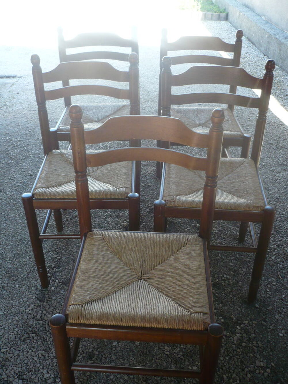 CHAISE BOIS ASSISE PAILLE Meubles