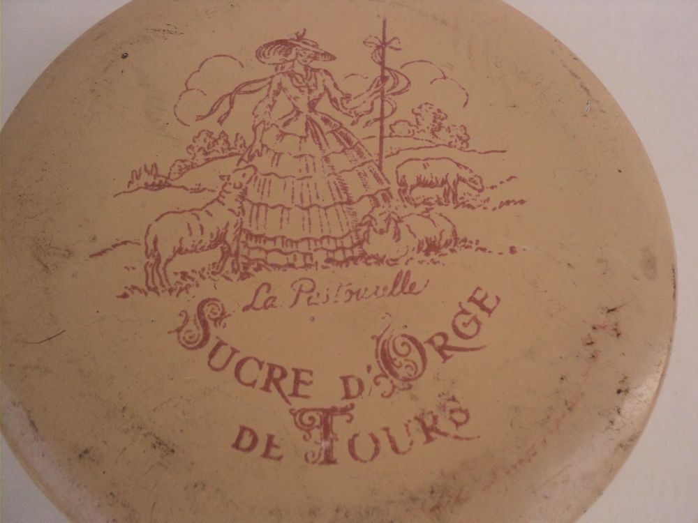 Boite Publicitaire Sucre d'Orge de Tours " La Pastourelle " 