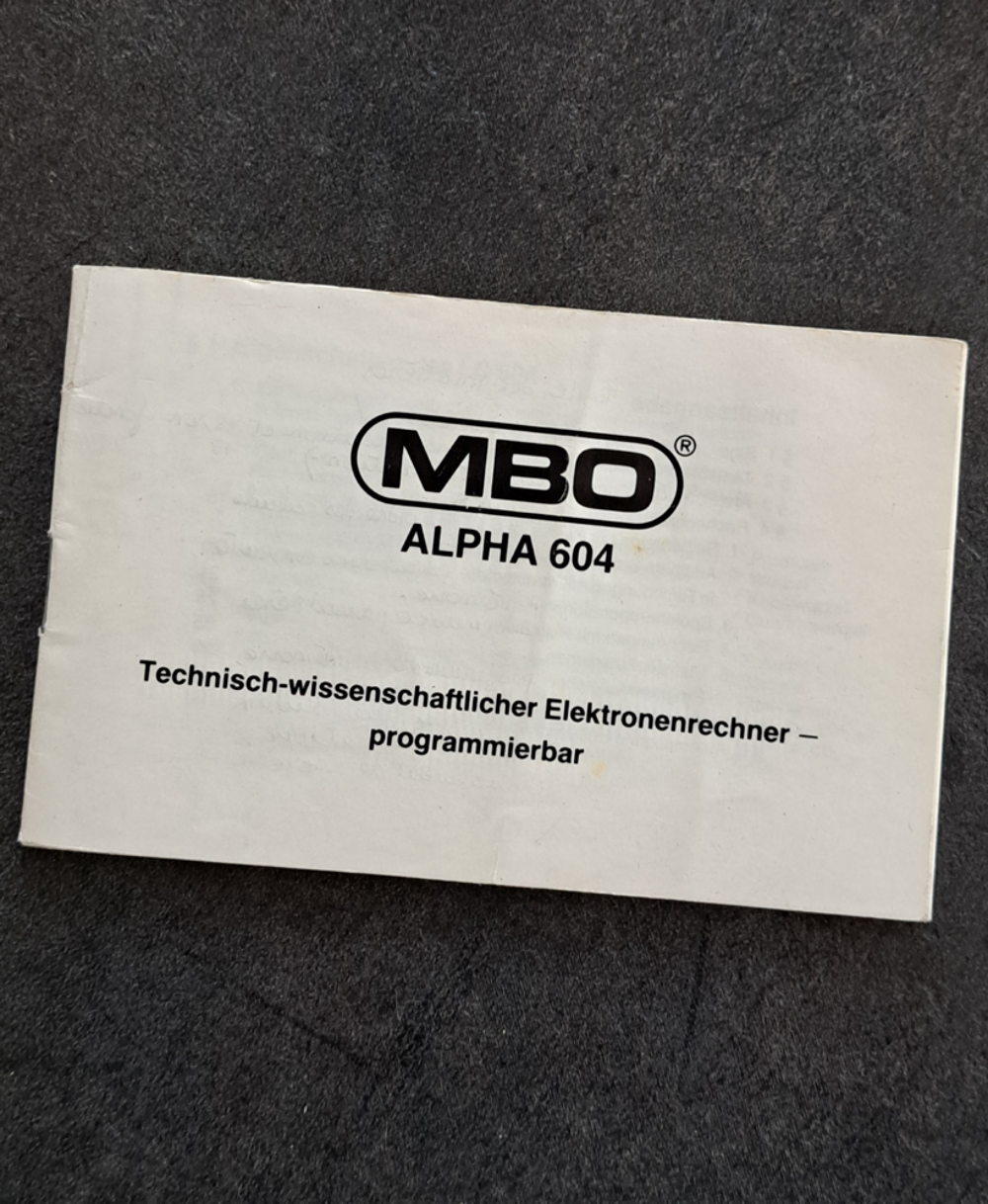 Calculatrice MBO alpha 604 