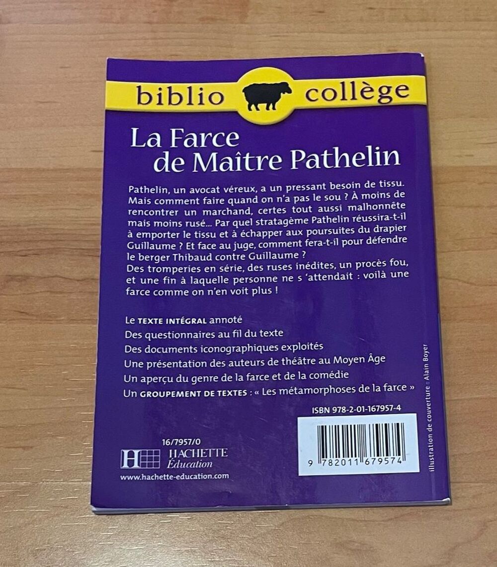 La farce de Ma&icirc;tre Pathelin Livres et BD