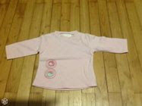 F 7 (12) - 3 mois - Tee-shirt rose M.L.  Influx  1 Paris 13 (75)