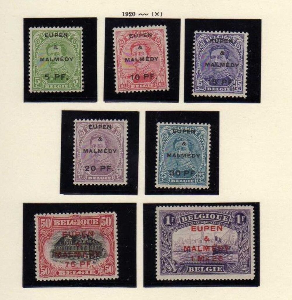 Belgique 1920
Eupen &amp; Malm&eacute;dy 
