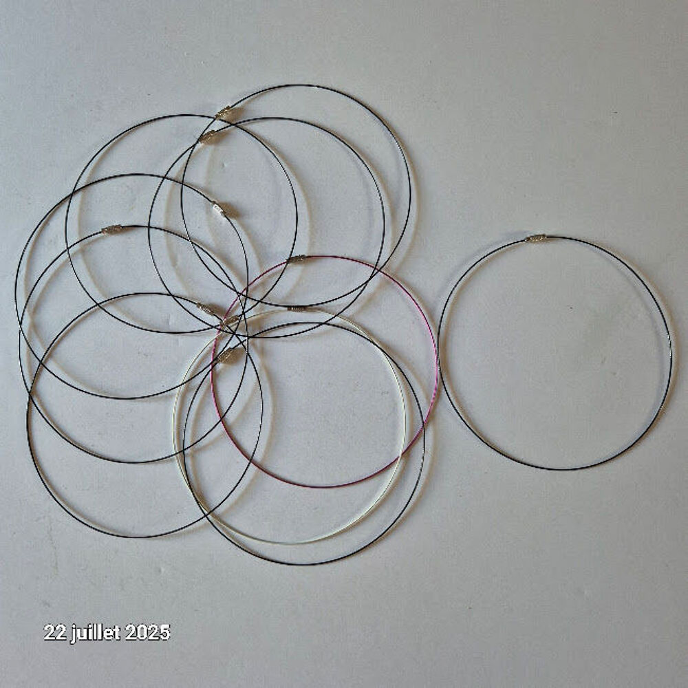 Lot de collier tour de cou en acier inoxydable, pratique, di Bijoux et montres