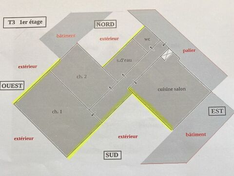   T3 RENOVE CENTRE VILLE ORTHEZ Appartement - 3 pi�ce(s) - 68 m�