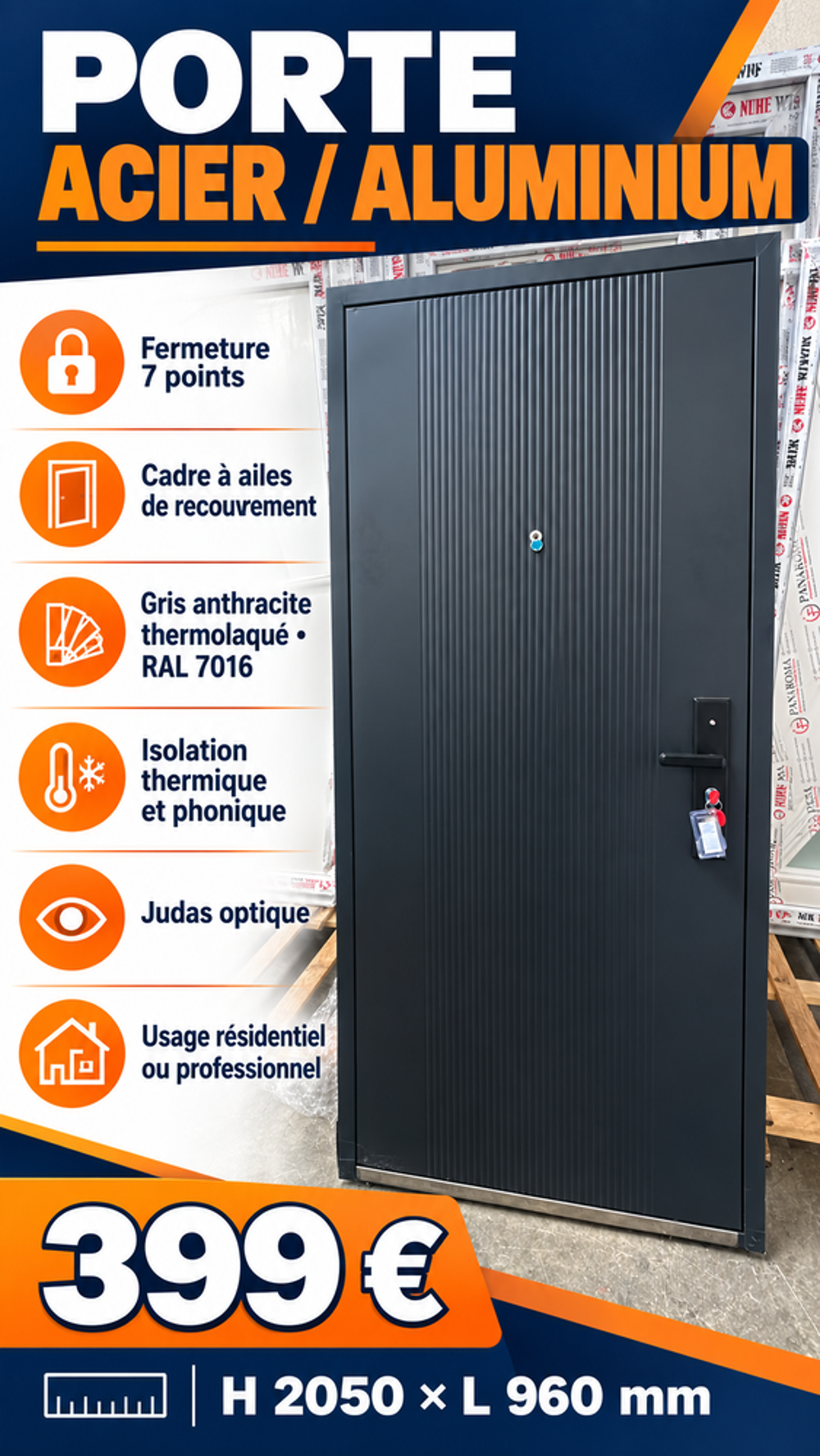 Porte acier Bricolage