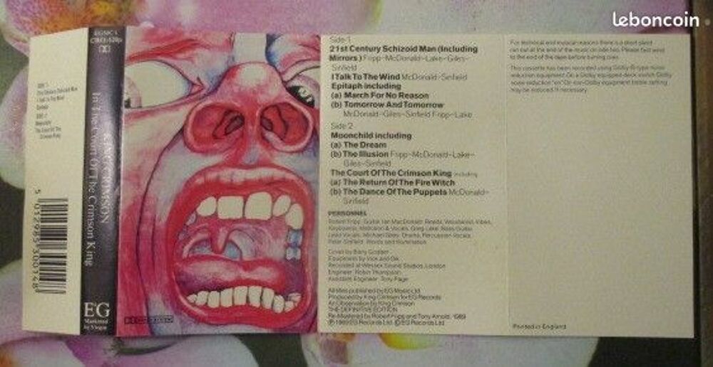 Cassette audio King Crimson CD et vinyles