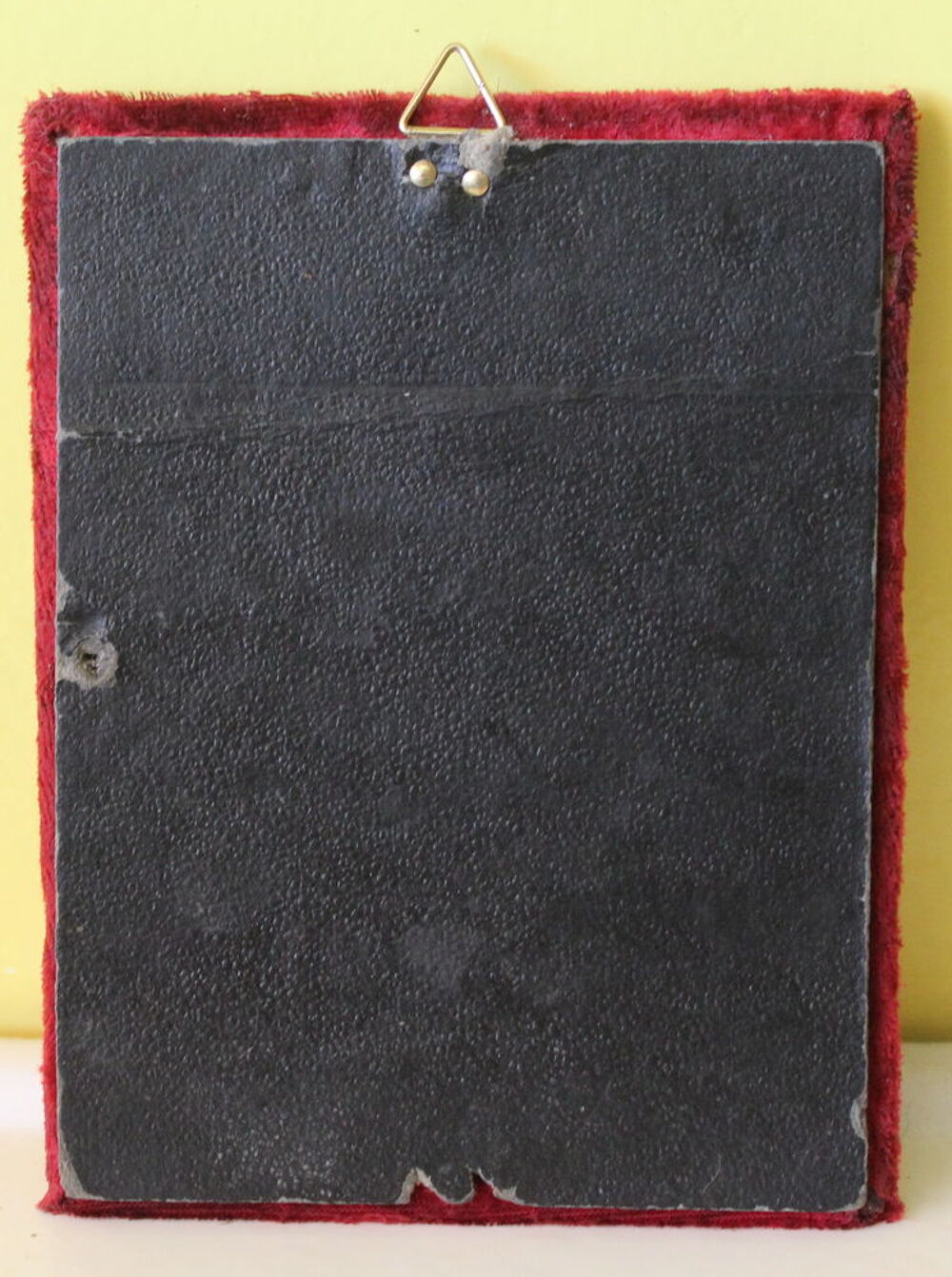 Cadre photo NAPOLEON III velours XIX eme m&eacute;tal argent&eacute; Décoration