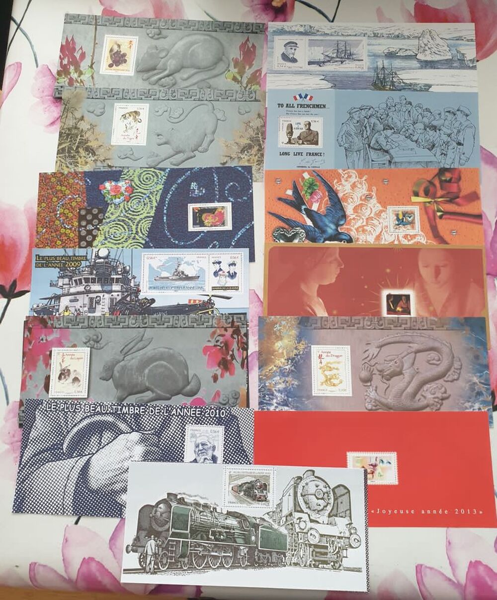 Blocs Souvenirs Lot 13 feuillets seuls pour collection 
