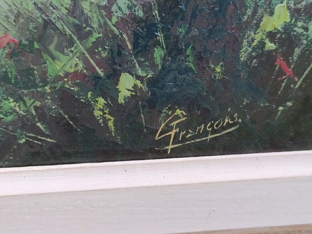 Tableau Manoir Sign&eacute; G. Fran&ccedil;ois Peintre Tourangeau XXe 
