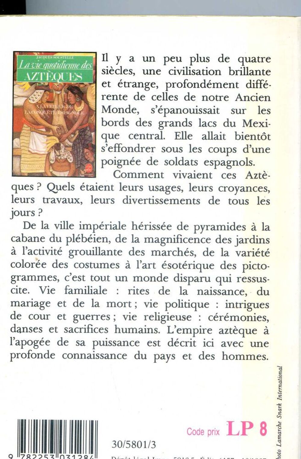 Vie quotidienne des azt&egrave;ques - Jacques Soustelle, Livres et BD