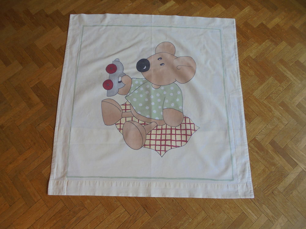 Parure "Souris" Carr&eacute; Blanc Décoration