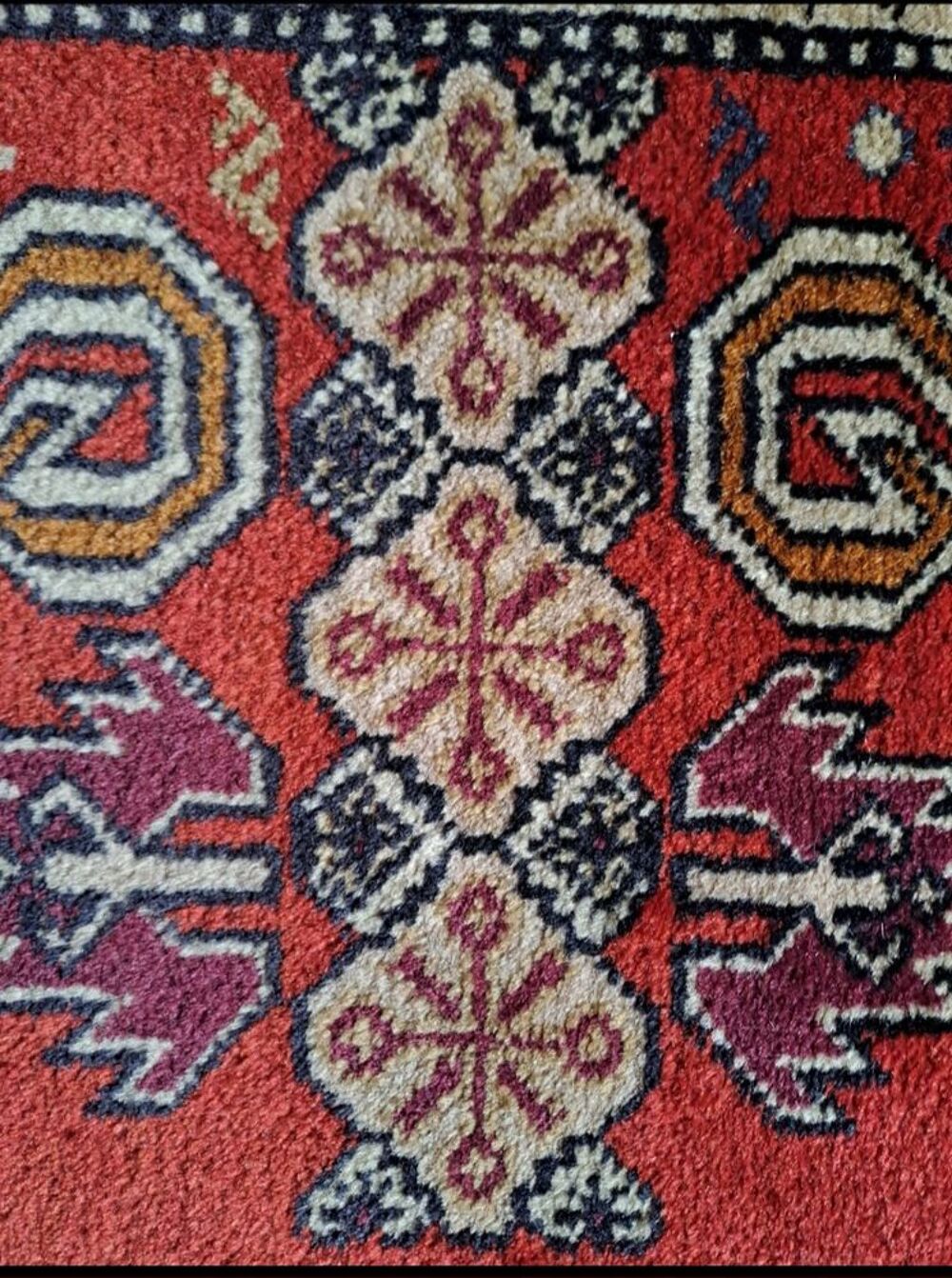 Tapis Caucase Est fait main en laine (Rare) Décoration