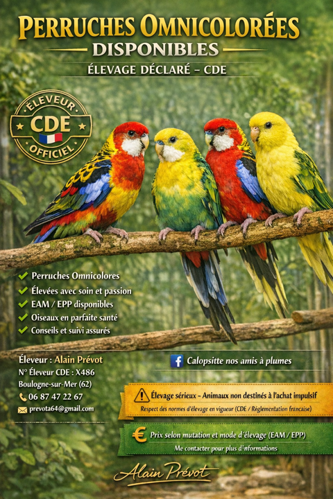 Perruche Omnicolore 0 62200 Boulogne-sur-mer