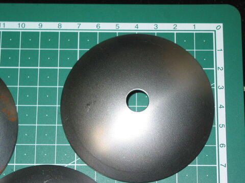 Rosace collerette acier 8 cm trou 11 mm pi�ce de lampe lustr 4 Marseille 13 (13)