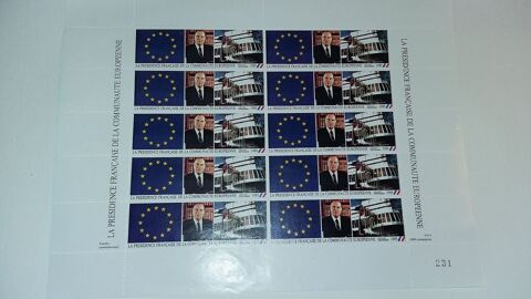 Vignette de la pr�sidence fran�aise de la CEE, Mitterrand    25 Saumur (49)