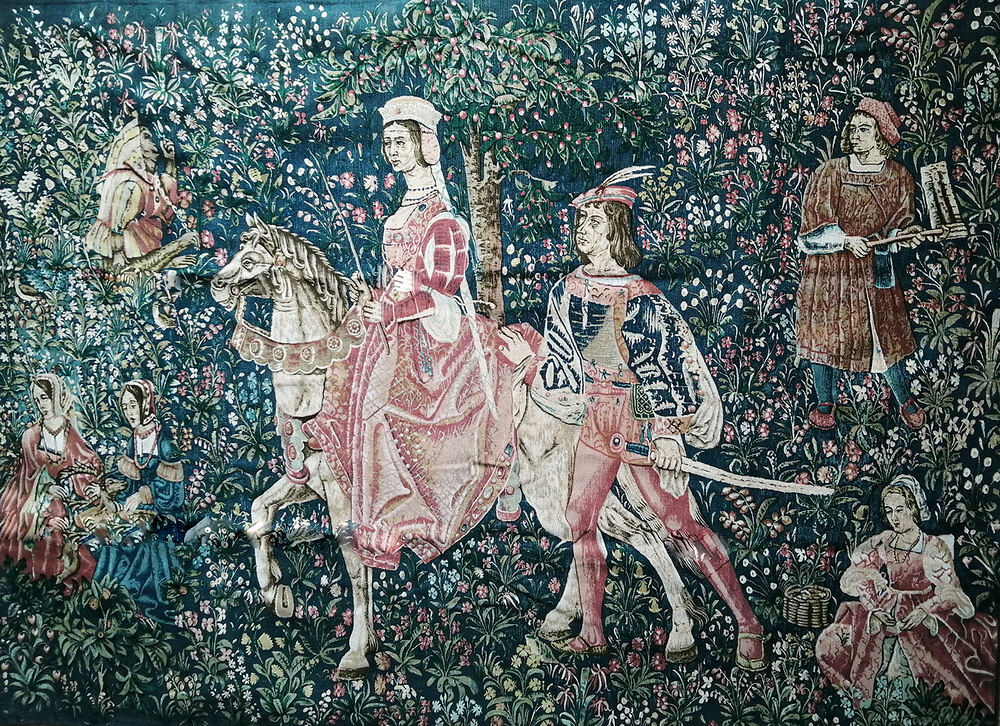 Grande Tapisserie Murale "La Noble Amazone" Décoration