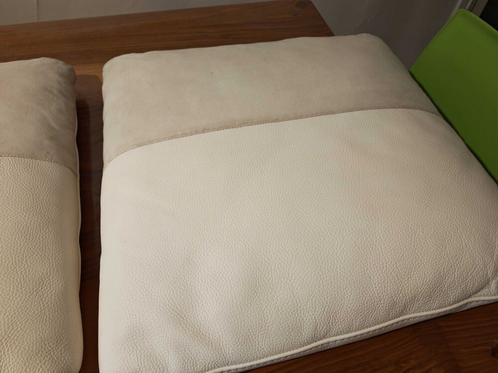 Canap&eacute; ROCHE BOBOIS en cuir blanc Meubles