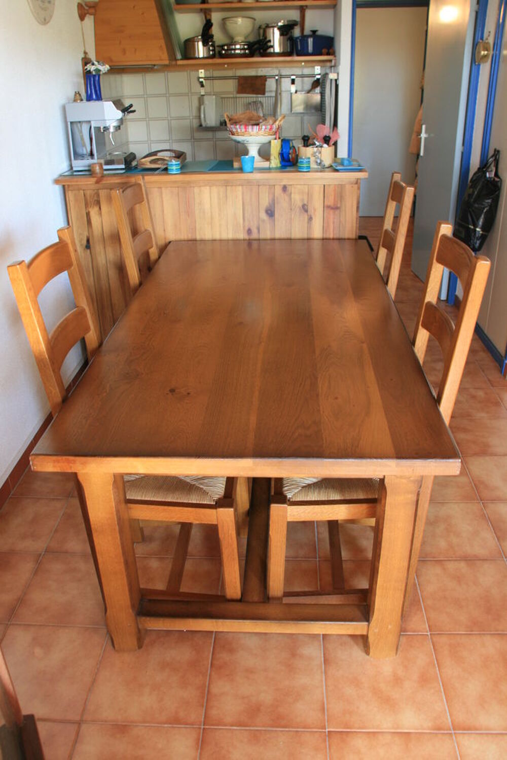 Table de ferme + chaise ch&ecirc;ne massif Meubles