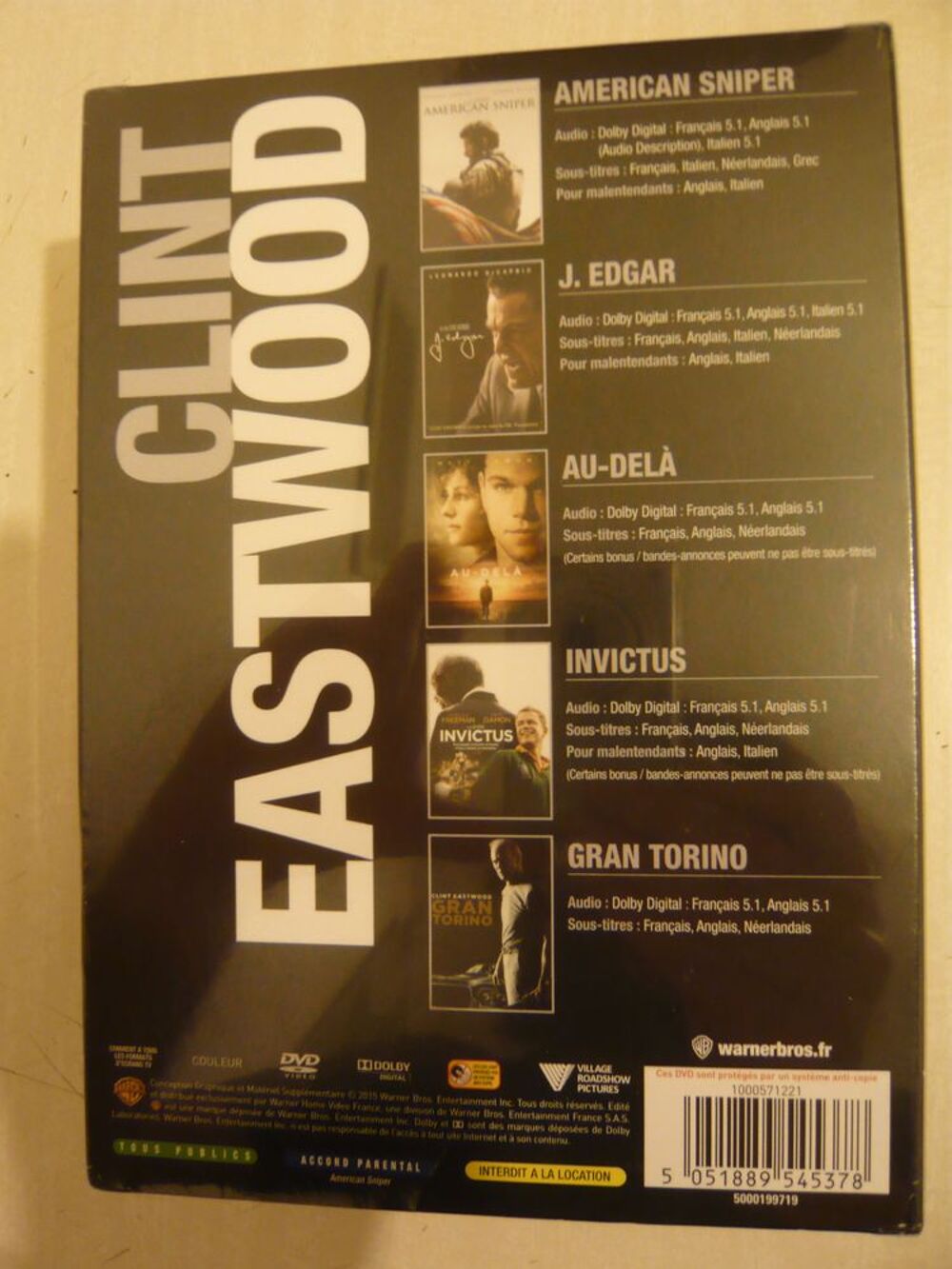 Coffret DVD Clint Eastwood (&eacute;tat neuf, sous blister) DVD et blu-ray