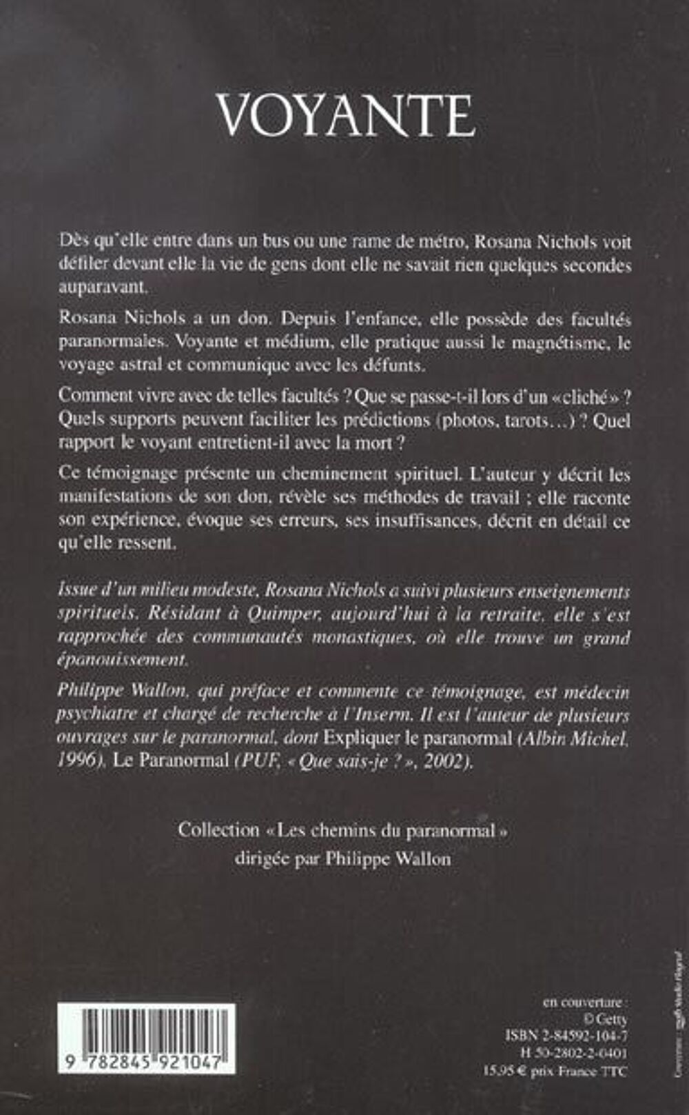 Voyante ; vivre avec des facultes paranormales Nichols Livres et BD