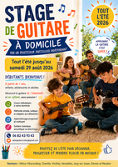   Peter, PROFESSEUR DE GUITARE
COURS À DOMICILE dès 7 ans 