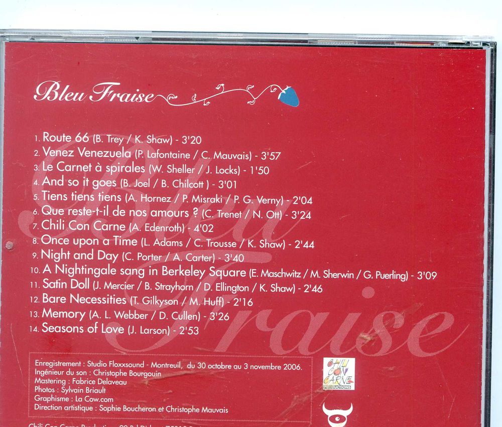 BLEU FRAISE Quintet vocal CD et vinyles