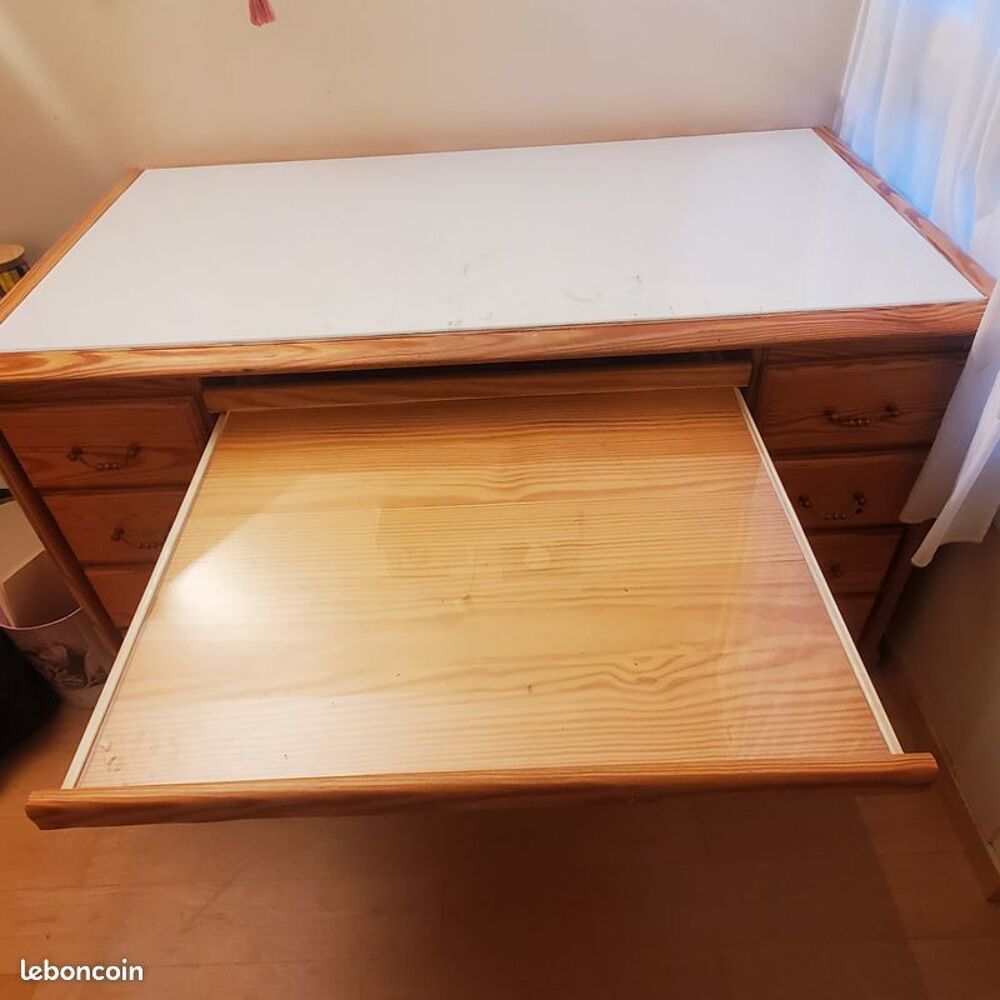 BUREAU EN BOIS D OREGON FAIT MAIN Meubles