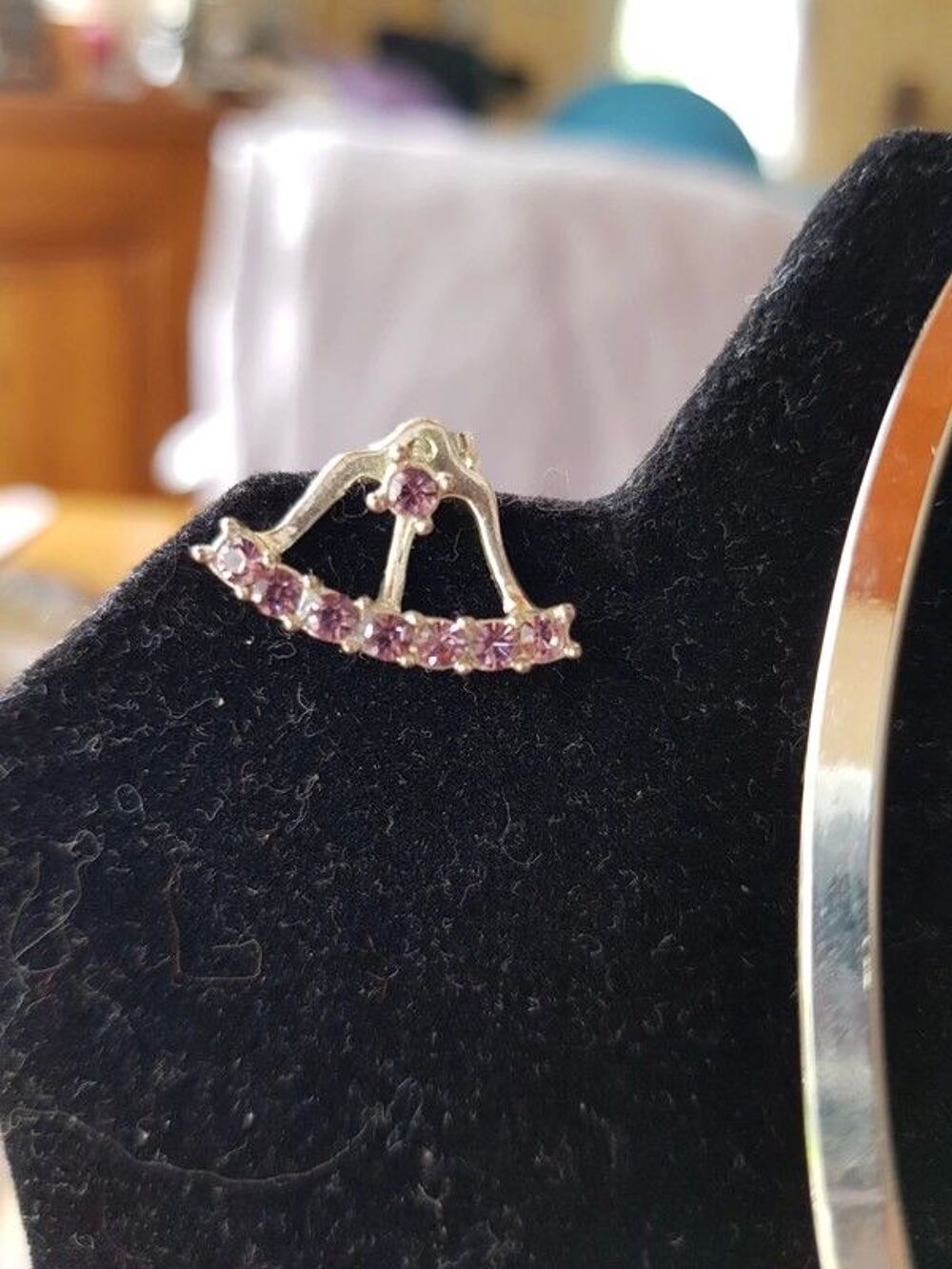 Parure collier bracelet boucle d oreille neuf argent&eacute; , rose Bijoux et montres