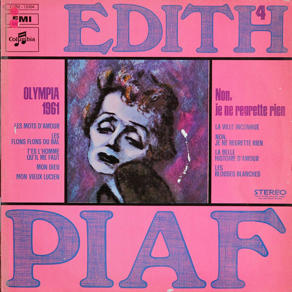 33T, 30cm - Edith Piaf - Olympia 1961
CD et vinyles
