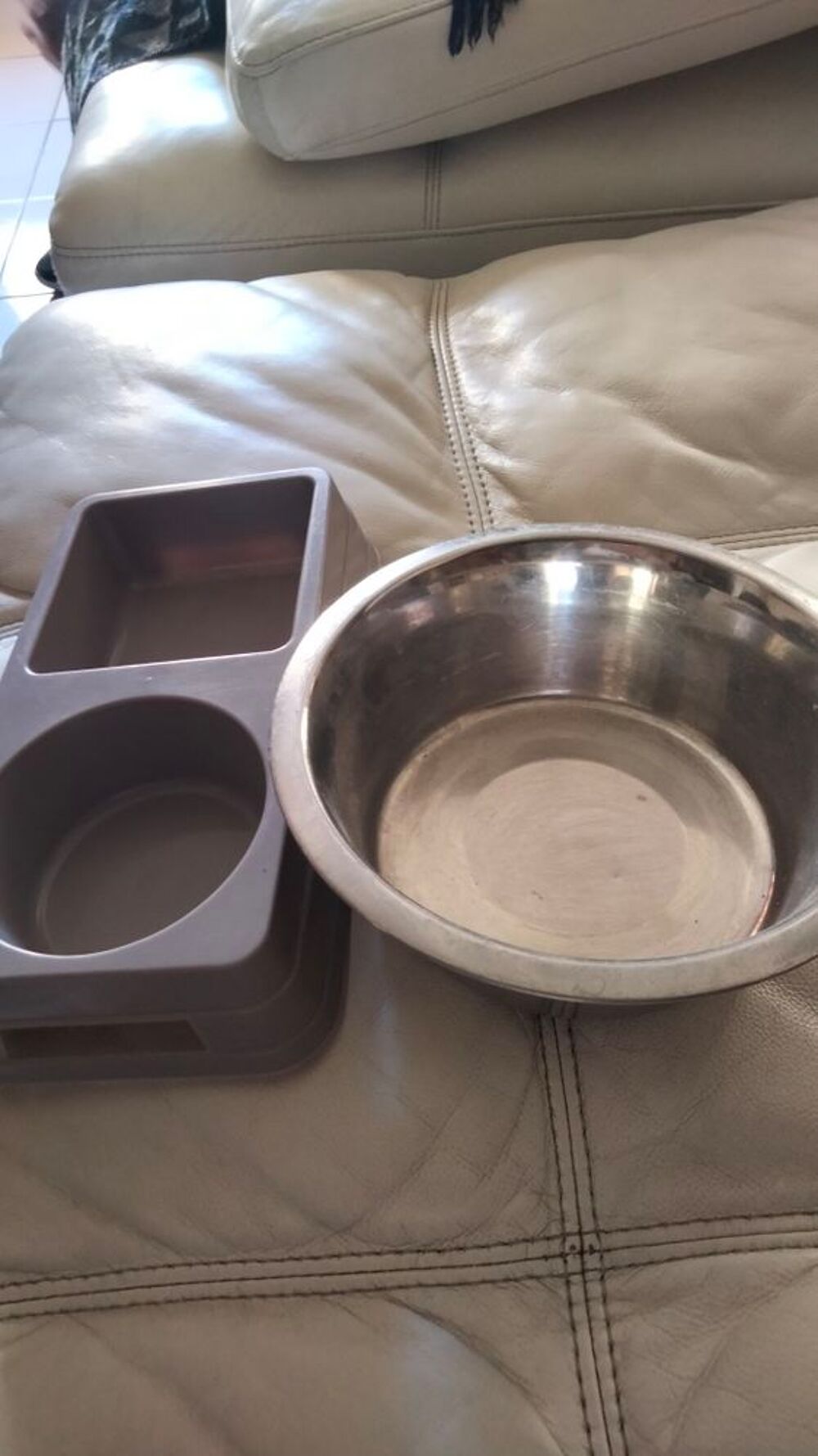 Lot de deux gamelles pour chats et petits chiens Jardin