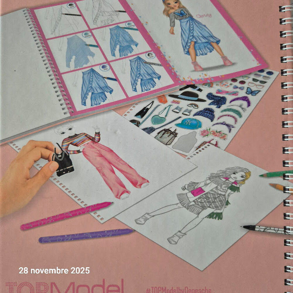 Coloriage avec 10 crayons et 4 stylos, Top Model pour invent Jeux / jouets