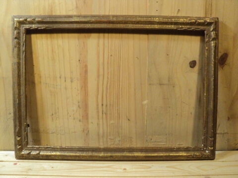 Ancien Cadre Bois Sculpt Dor Feuille Format 4P 70 Loches (37)