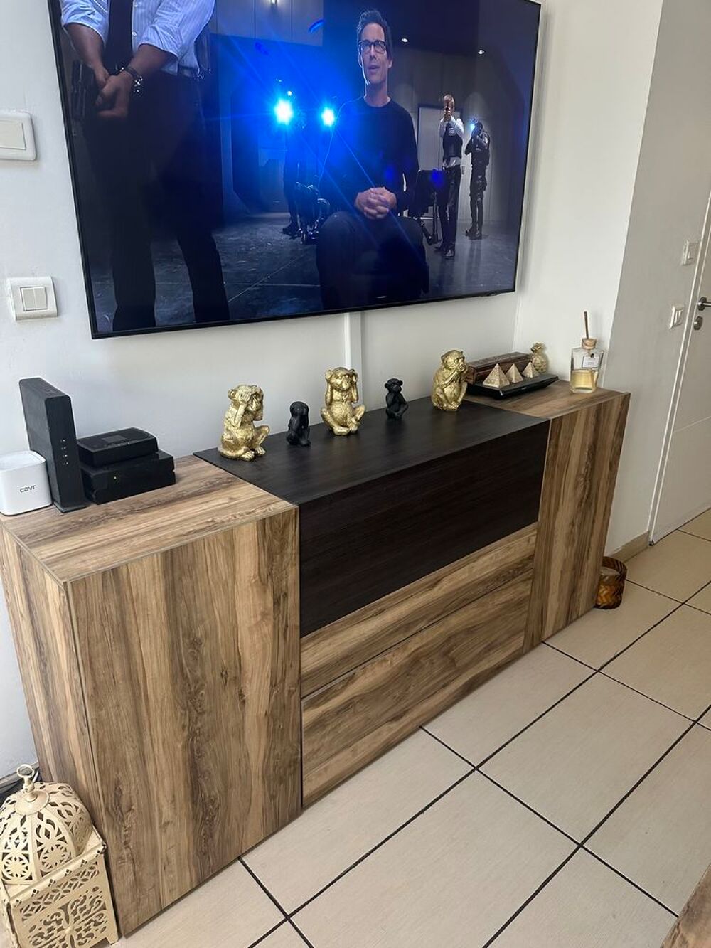 Ensemble table &agrave; manger, buffet et table basse gigogne Meubles