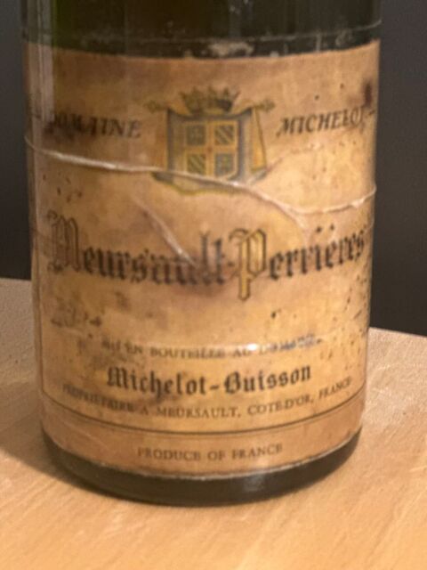 Vin blanc Meursault-Perrières 1989 0 Saint-Julien-en-Genevois (74)