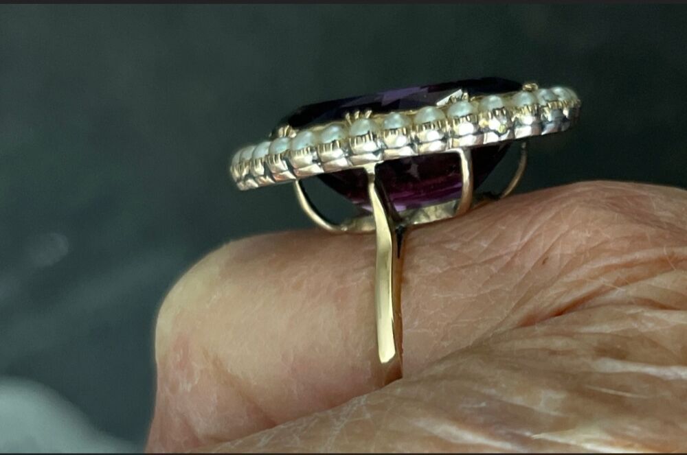 Bague vintage amethyst Or 375 Bijoux et montres