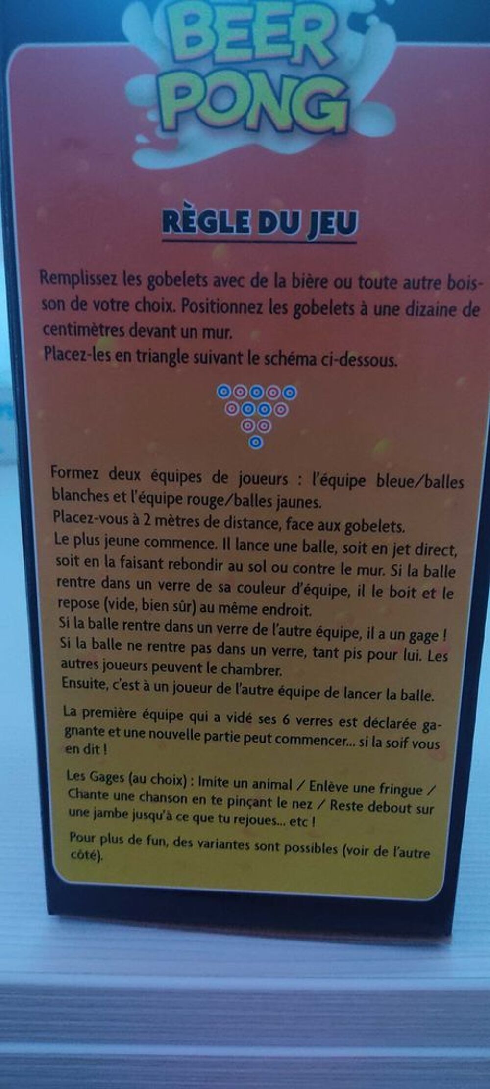 jeux BEER PONG Sports