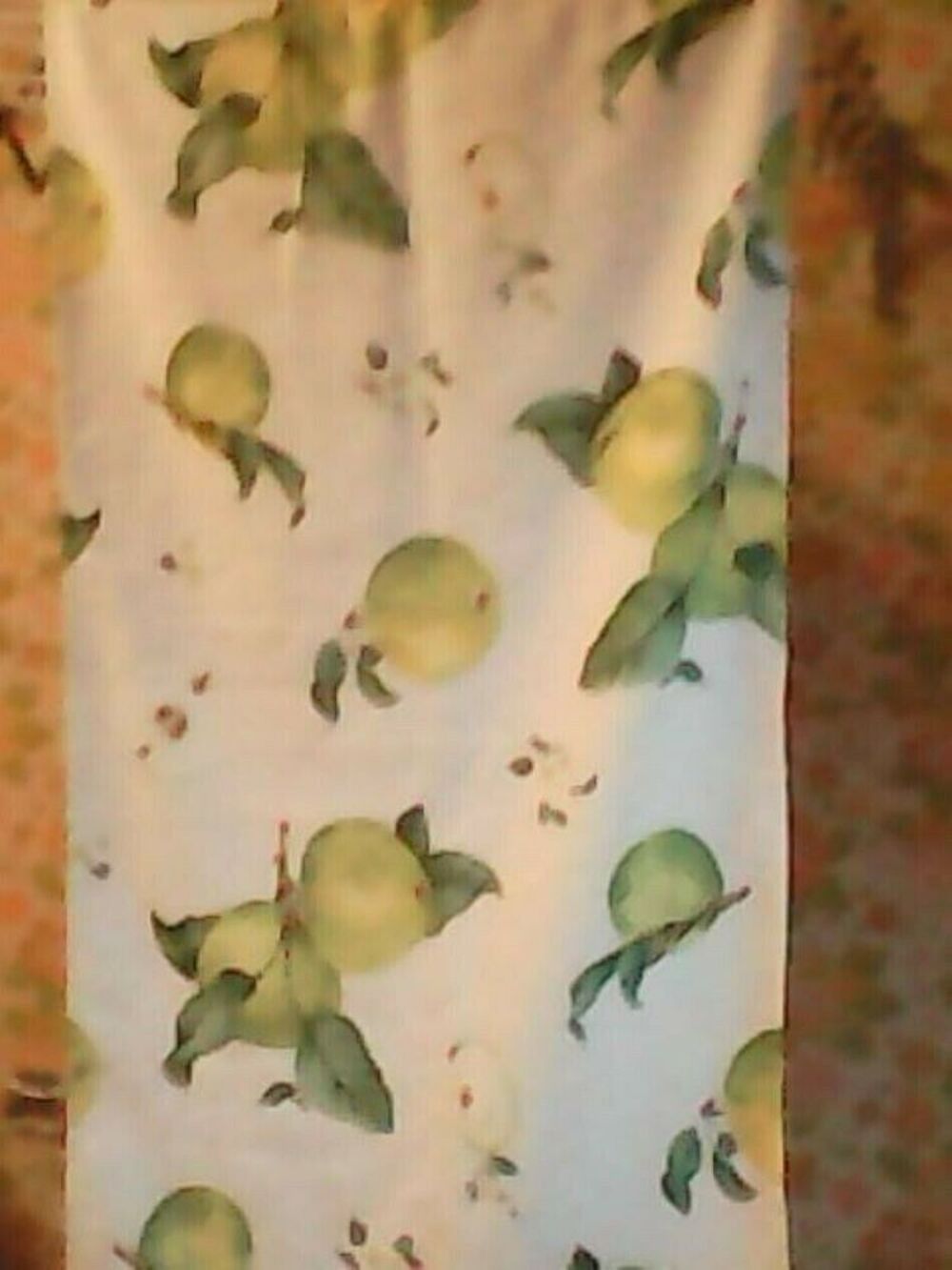Rideaux d&eacute;cor pommes 140 x 59 tissu ameublement Dcoration