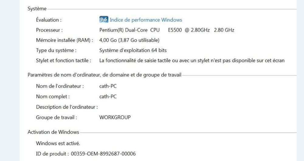 PC PENTIUM DUAL CORE Matriel informatique