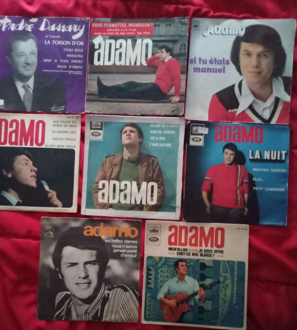 LOT DE 76 X DISQUES 45 TOURS FRANCAIS // A/ CD et vinyles