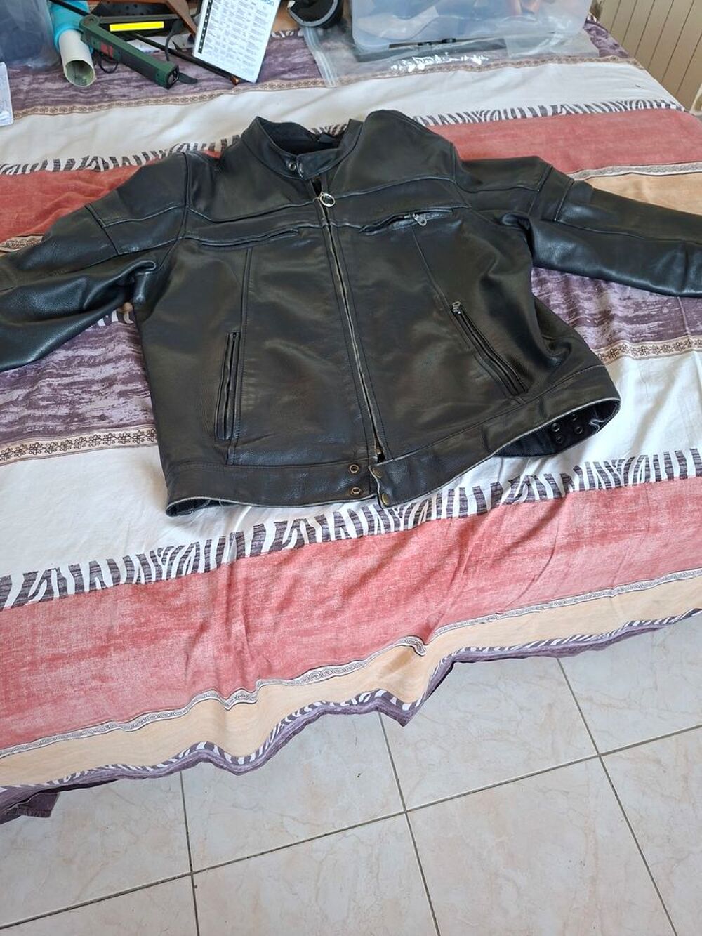 Blouson moto cuir homme Cooper Vêtements
