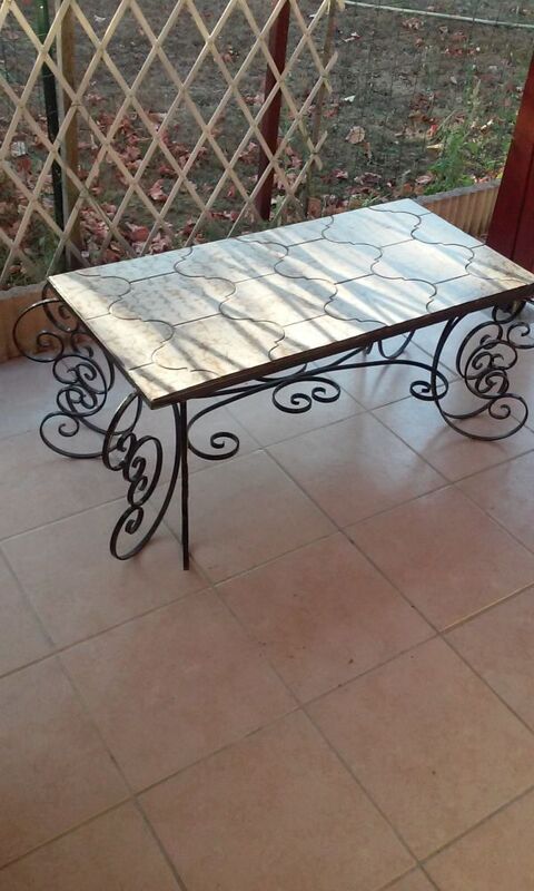 Table basse fer forg artisanale 60 Saint-Loubs (33)