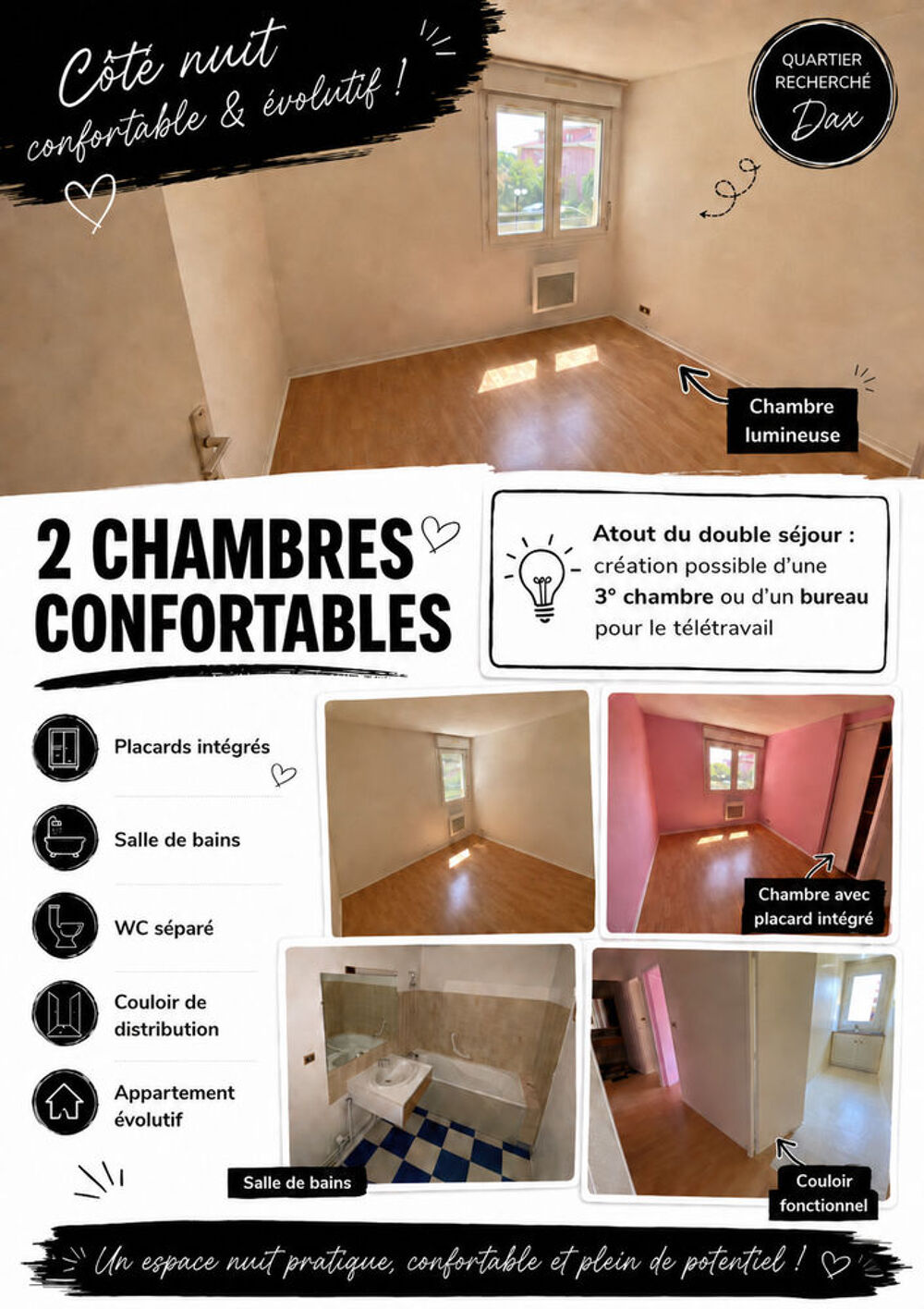 Vente Appartement DAX Appartement 4 pièces 77m² Dax