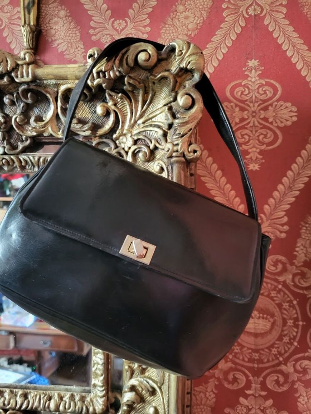 Sac Ancien. cuir noir Maroquinerie