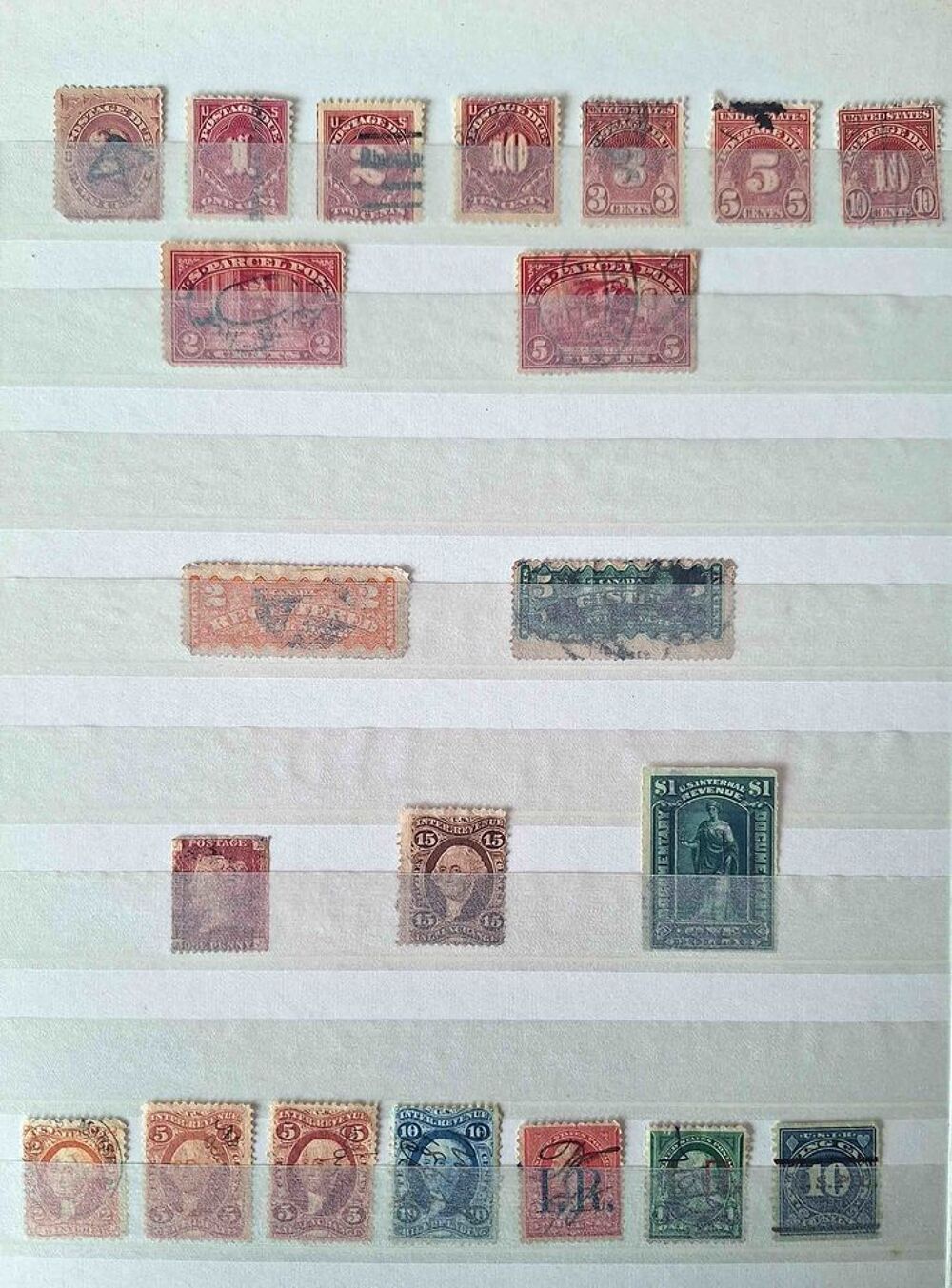 S&eacute;rie de timbres de collection des &Eacute;tats-Unis bis 