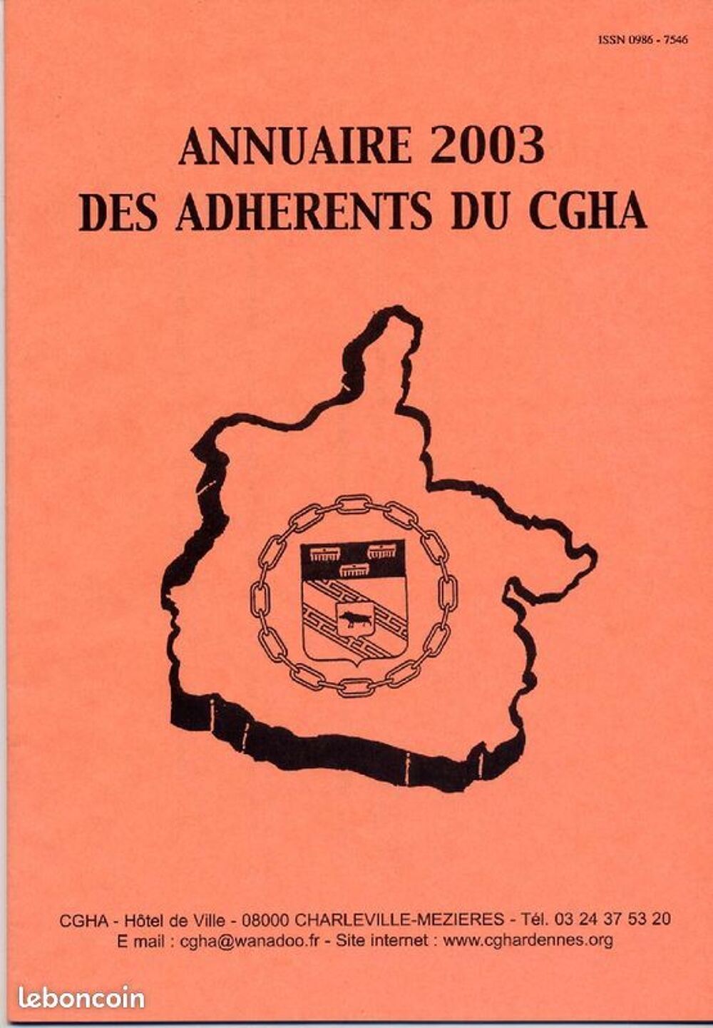 Annuaire 2003 adh&eacute;rents CGHA (Cercle g&eacute;n&eacute;alogique Ardennes Livres et BD
